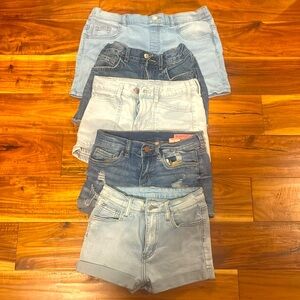 5 Denim Distressed Girls Shorts